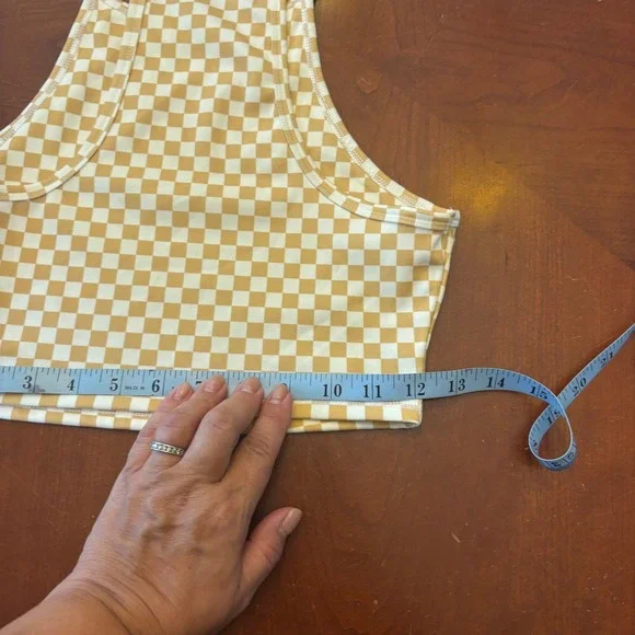 Aeropostale Checkered Crop Top Sleeveless Tank Top Racerback - Size S‎ - Picture 6 of 8